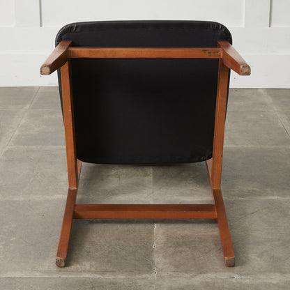 英国ヴィンテージ ダイニングチェア / 張替済