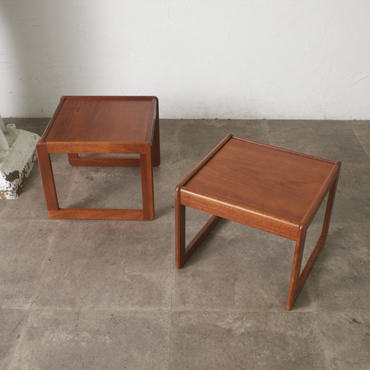 英国ヴィンテージ サイドテーブル 2点セット