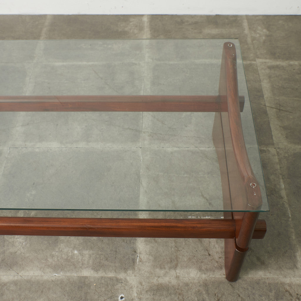 ヴィンテージ ガラストップ コーヒーテーブル