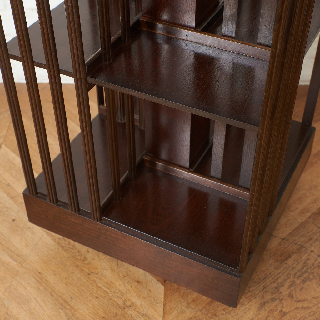 英国アンティーク リボルビングブックケース