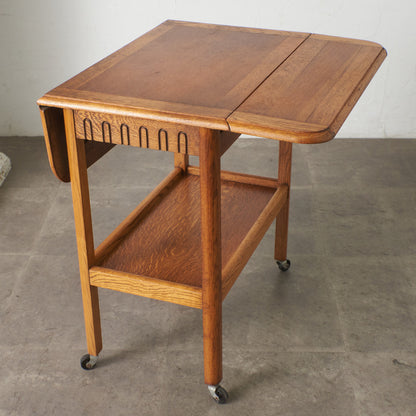 英国アンティーク ドロップリーフ ティートローリー