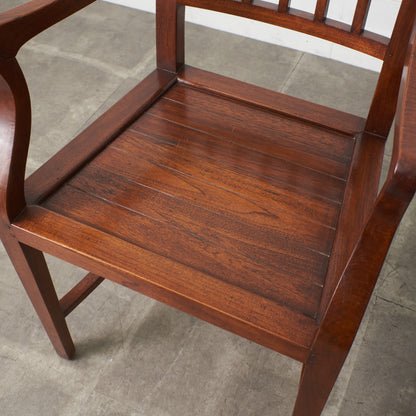 アジアンコロニアル チーク無垢材 アームチェア 2脚セット