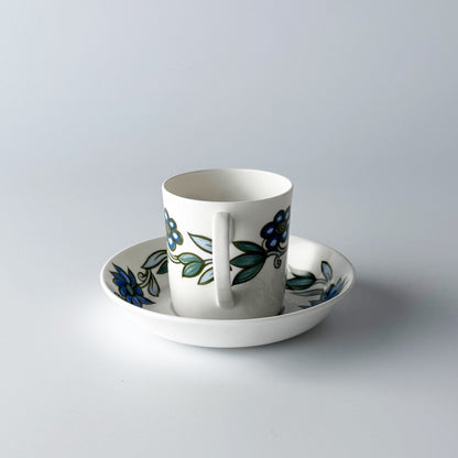 ART NOUVEAU アールヌーボー ブルー カップ＆ソーサー