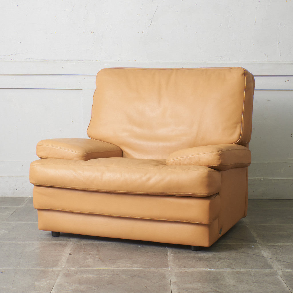 本革張り 1人掛けソファ