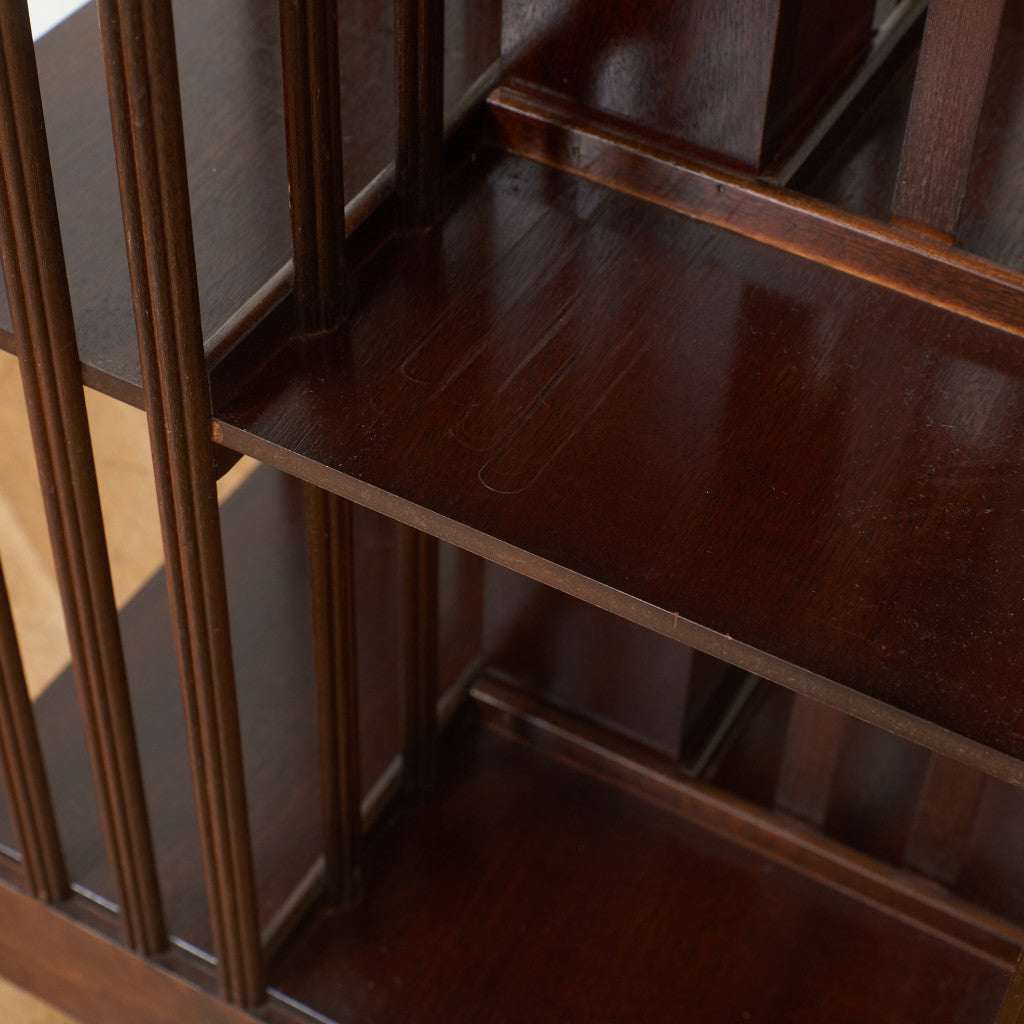 英国アンティーク リボルビングブックケース