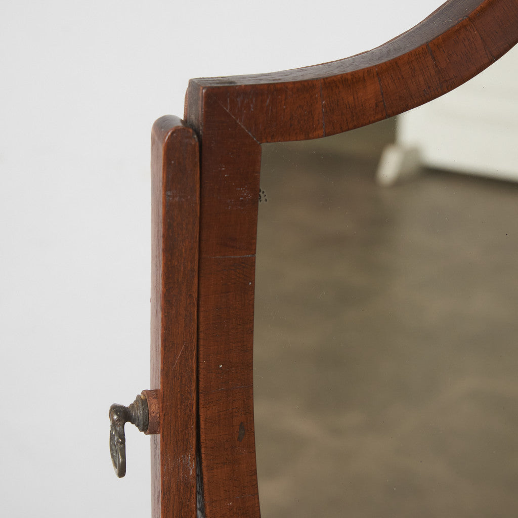 英国アンティーク マホガニー材 スタンドミラー