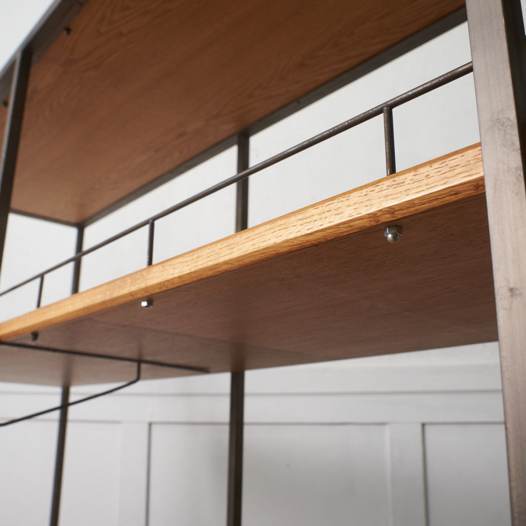 インダストリアル 金属x天然木 オープンシェルフ