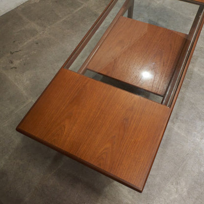 ロングジョン ガラストップ コーヒーテーブル