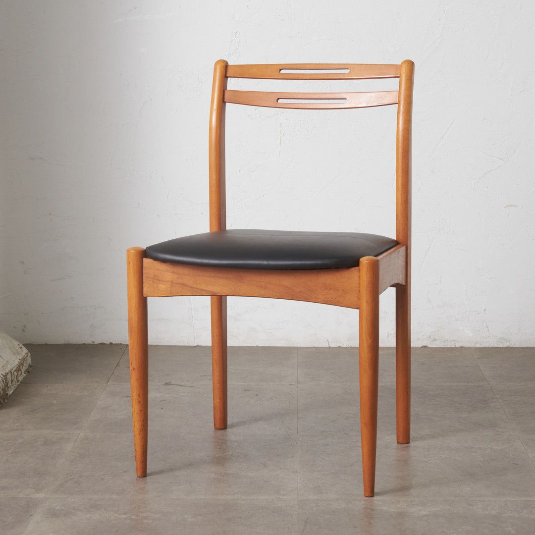 英国ヴィンテージ ラダーバック ダイニングチェア / 張替済