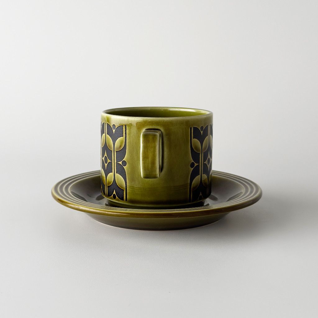 Heirloom エアルーム カップ＆ソーサー Lakeland green 緑