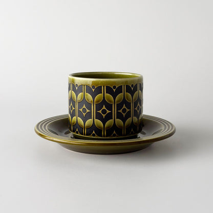 Heirloom エアルーム カップ＆ソーサー Lakeland green 緑