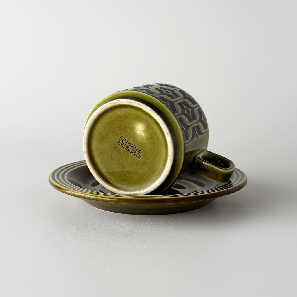Heirloom エアルーム カップ＆ソーサー Lakeland green 緑