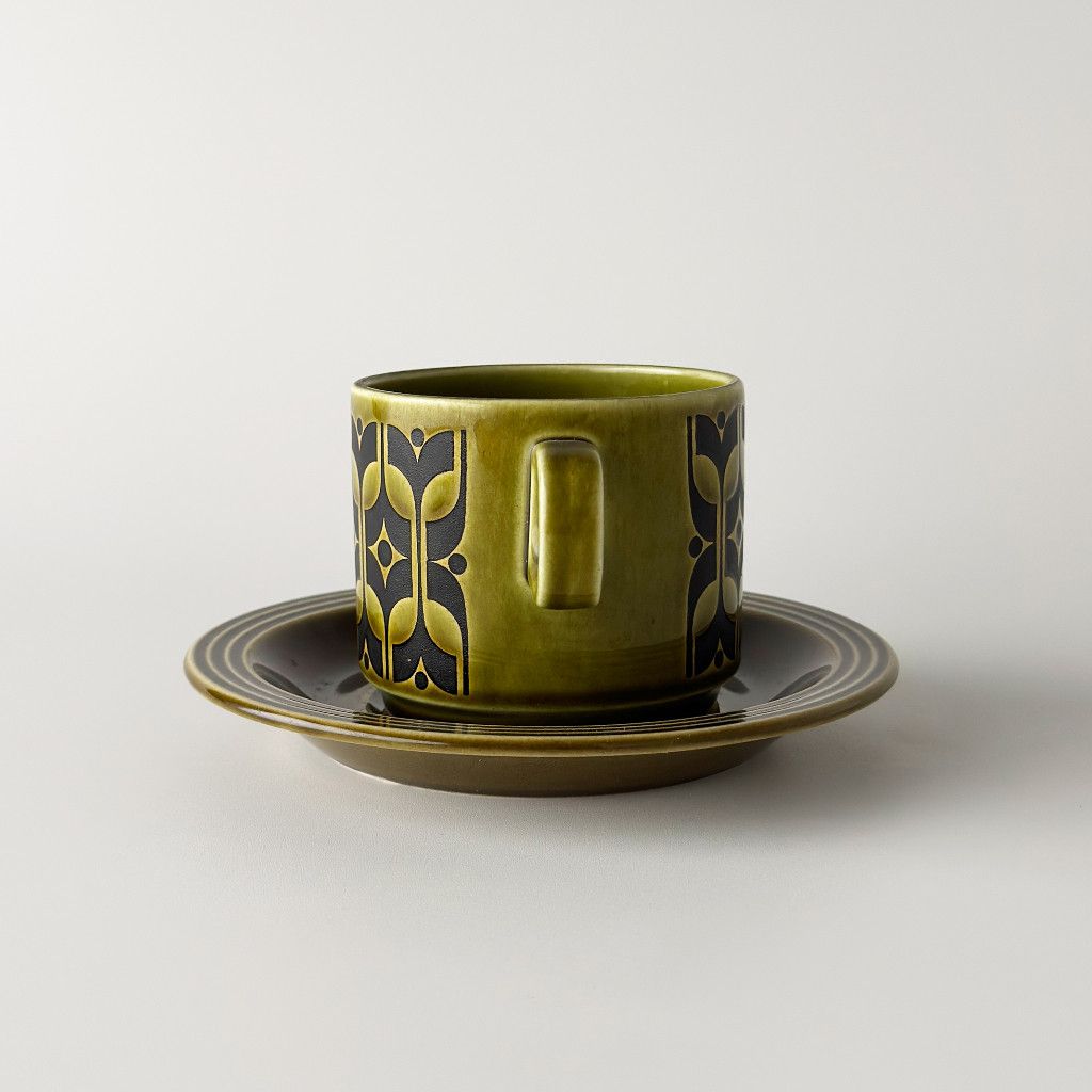 Heirloom エアルーム カップ＆ソーサー Lakeland green 緑