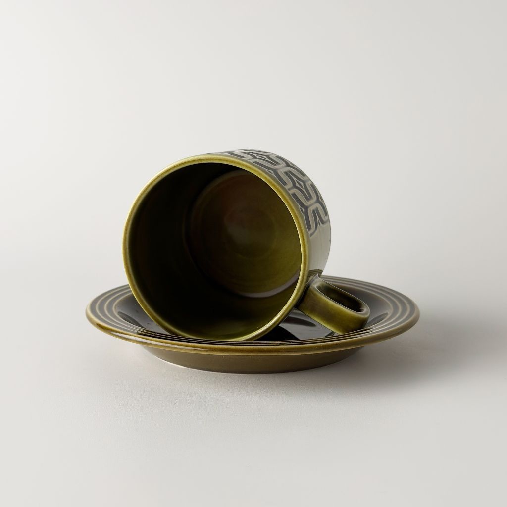 Heirloom エアルーム カップ＆ソーサー Lakeland green 緑