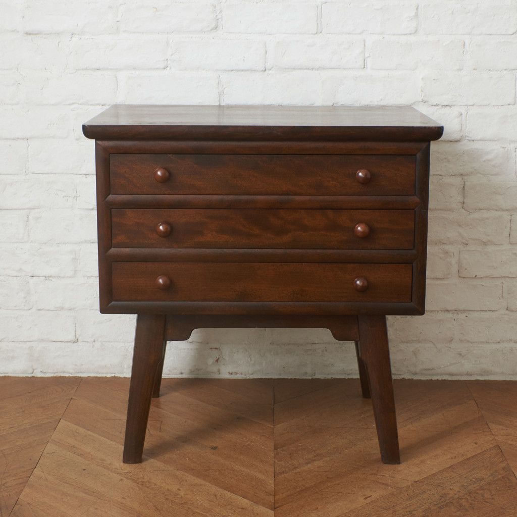 サイド卓 Night Table with 3 drawers