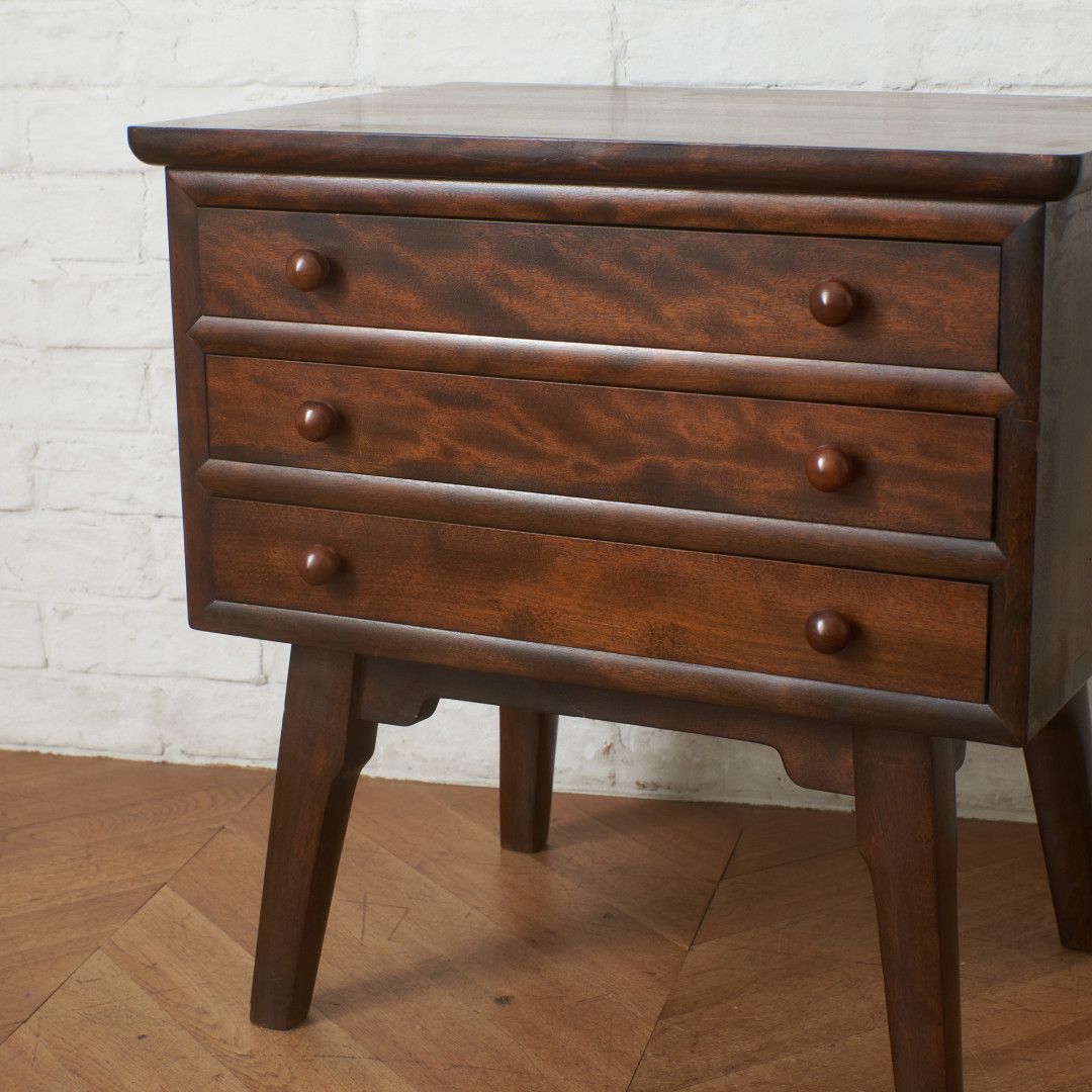 サイド卓 Night Table with 3 drawers