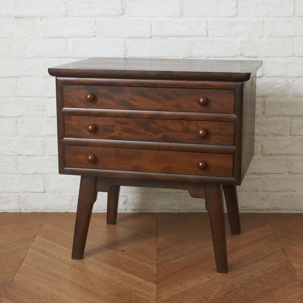 サイド卓 Night Table with 3 drawers