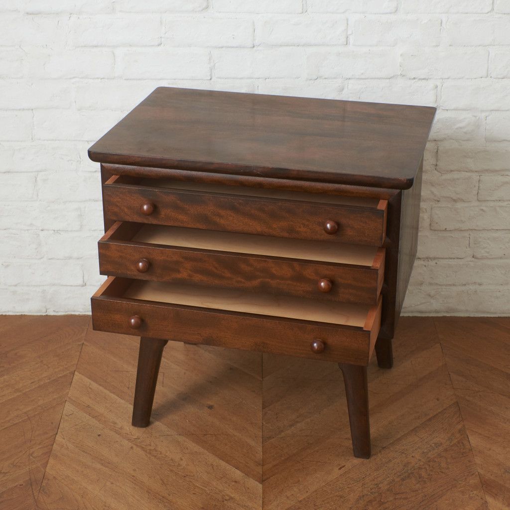 サイド卓 Night Table with 3 drawers