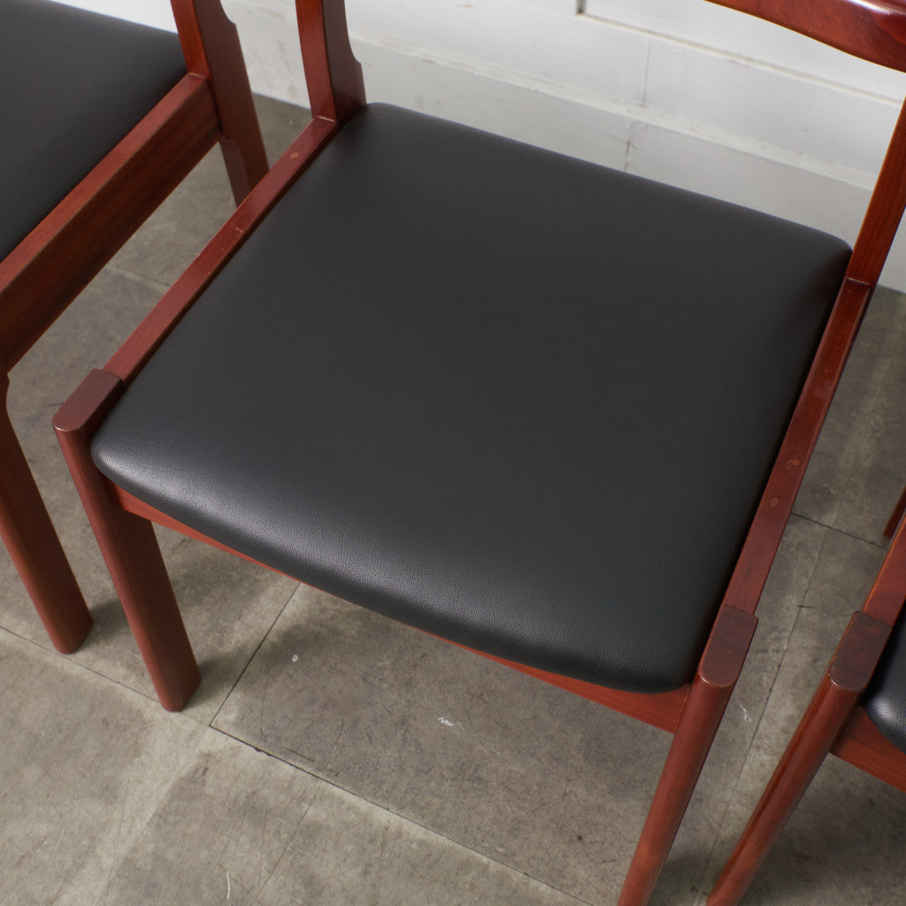 BRASILEIRA ダイニングチェア 4脚セット/ 張替済