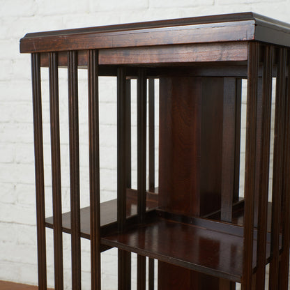 英国アンティーク リボルビングブックケース