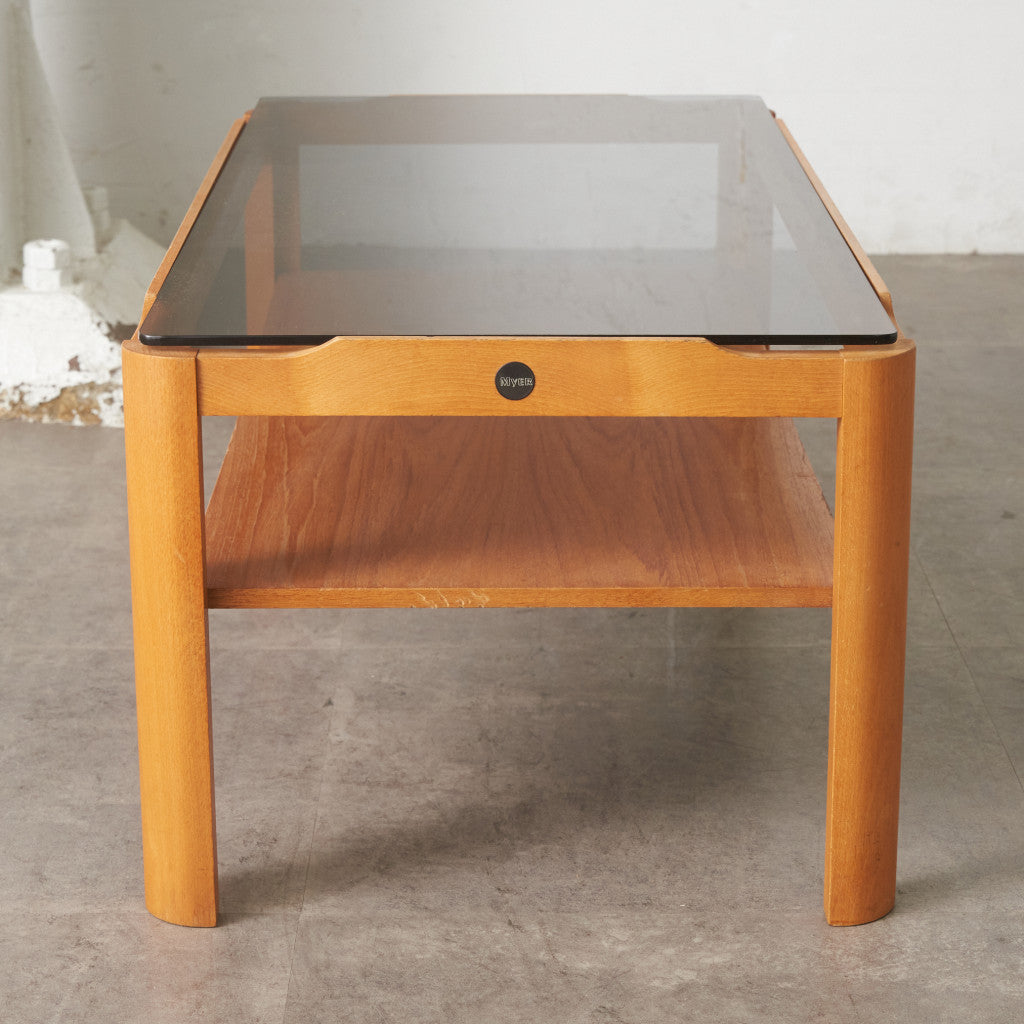 ヴィンテージ スモークガラストップ コーヒーテーブル