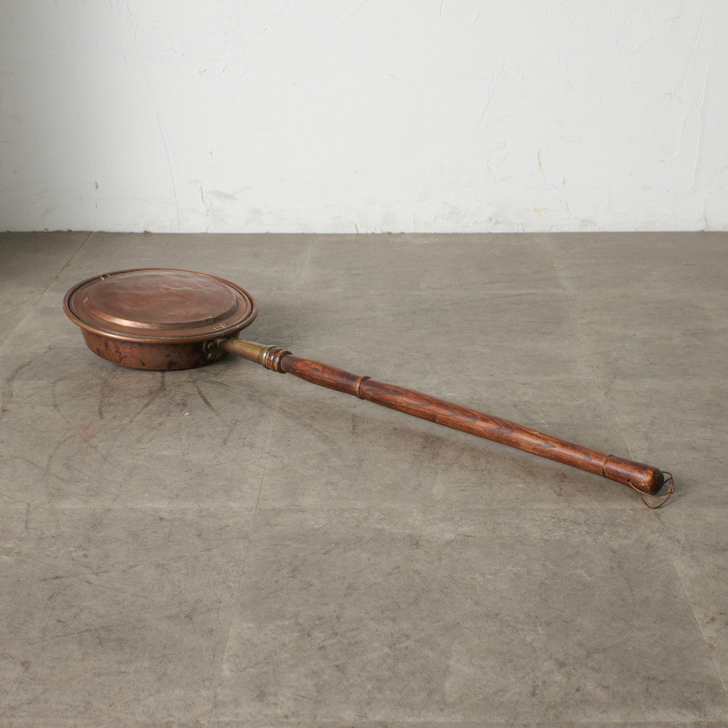 英国アンティーク 銅製 ベッドウォーミングパン