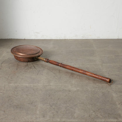 英国アンティーク 銅製 ベッドウォーミングパン