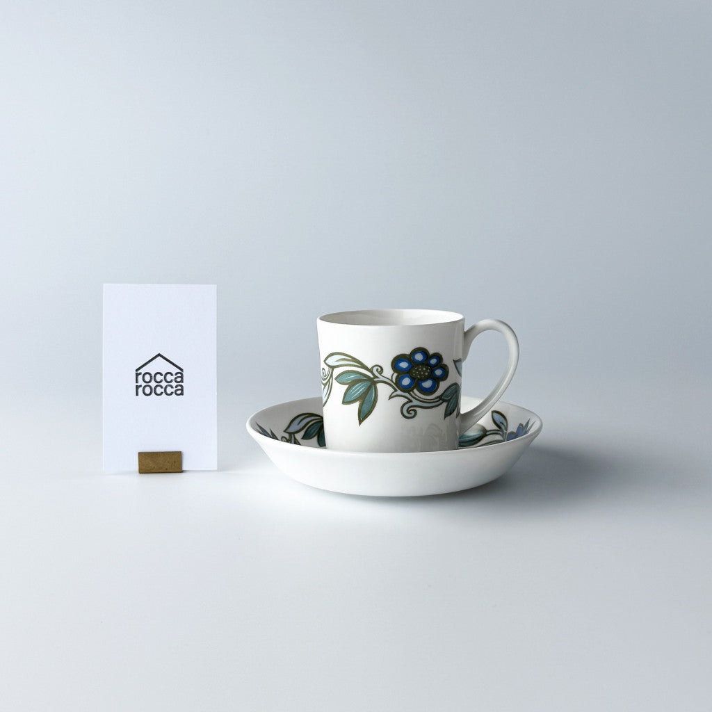 ART NOUVEAU アールヌーボー ブルー カップ＆ソーサー｜rocca rocca