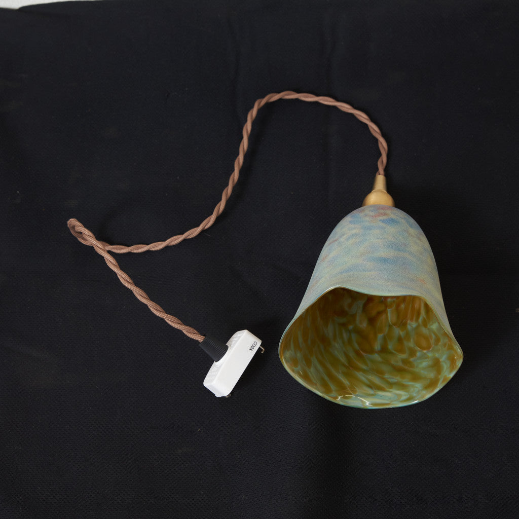 西欧アンティーク ガラスシェード ペンダントライト