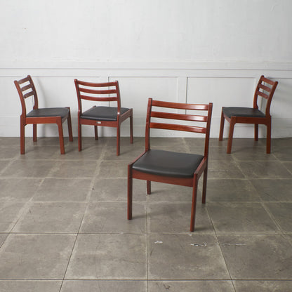 BRASILEIRA ダイニングチェア 4脚セット/ 張替済