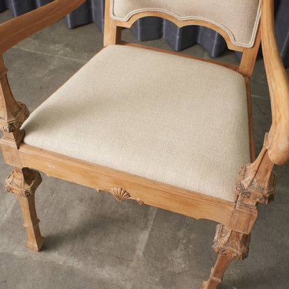 ストリップド加工 アームチェア / 張替済