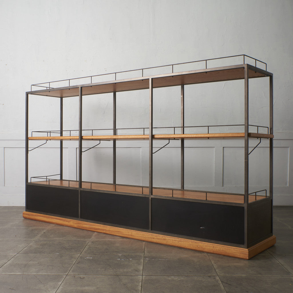 インダストリアル 金属x天然木 オープンシェルフ