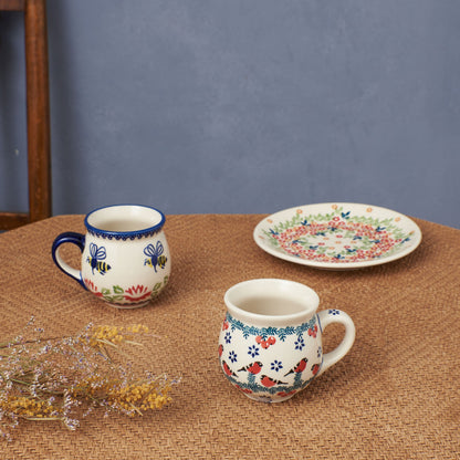 ポーリッシュポタリー マグカップ 小鳥