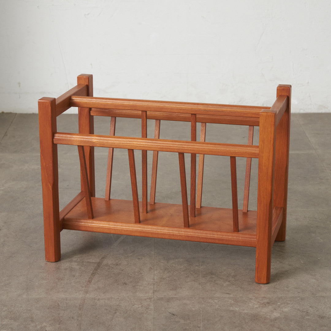 北欧ヴィンテージ チーク材 マガジンラック