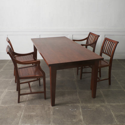 アジアンコロニアル チーク無垢材 アームチェア 2脚セット