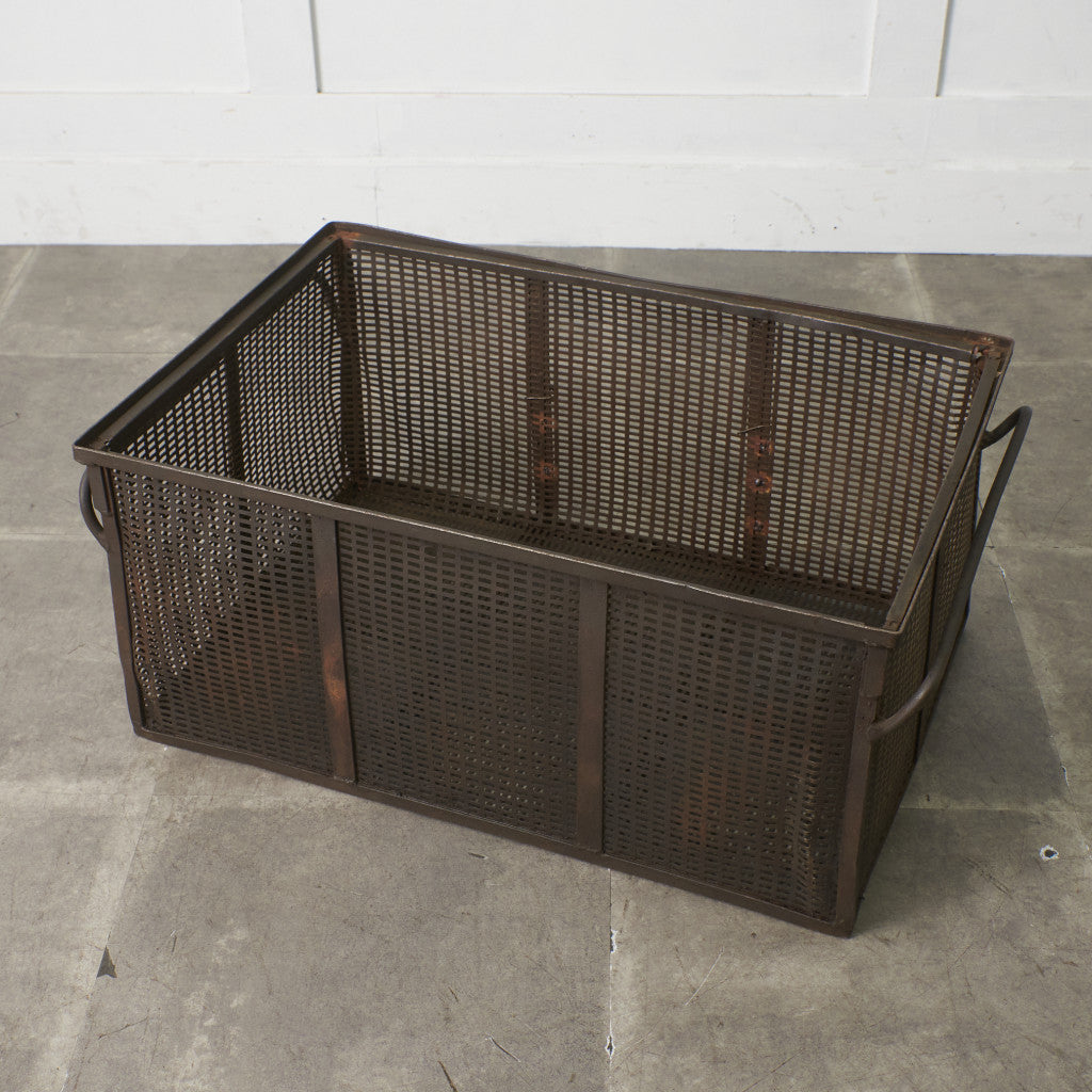 ヴィンテージ メタル メッシュバスケット