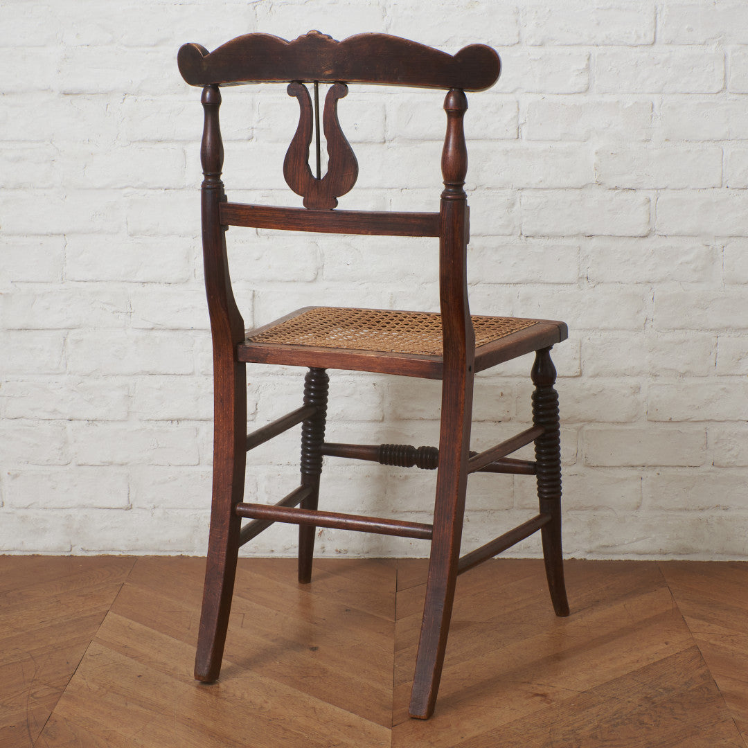 英国アンティーク リージェンシー様式 籐張りダイニングチェア