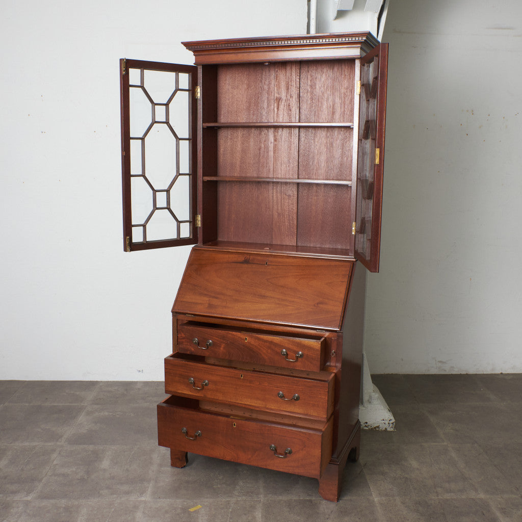 英国アンティーク エドワーディアン様式 ビューローブックケース