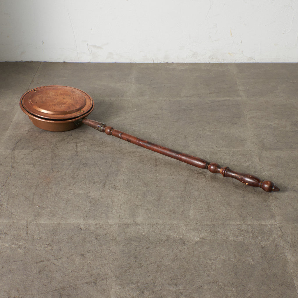 英国アンティーク 銅製 ベッドウォーミングパン