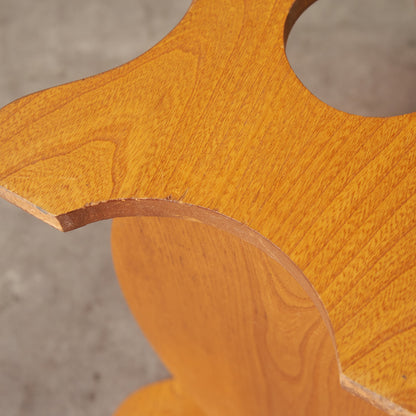 ヴィンテージ マガジンラック付き サイドテーブル