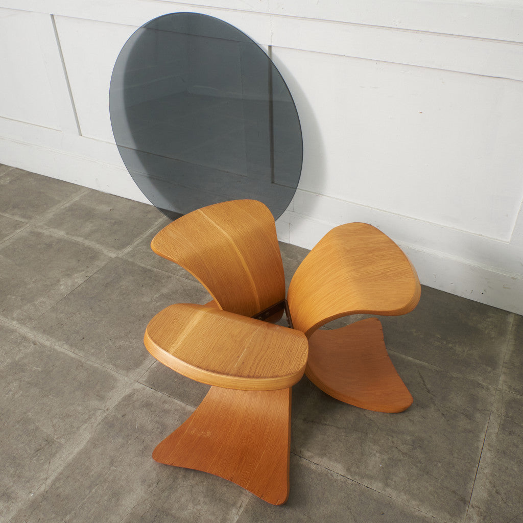 ヴィンテージ ガラストップ センターテーブル