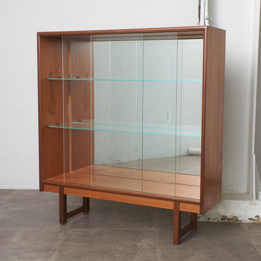 1292 収納30升　レトロなコレクションケース　ラック　古家具　ヴィンテージ 1292 コレクション 奥行き30cm 幅63cm ハイタイプ 薄型 コレクション