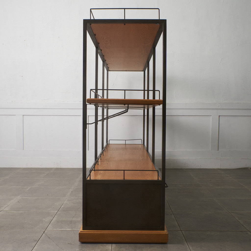 インダストリアル 金属x天然木 オープンシェルフ