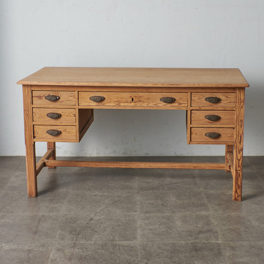 英国アンティーク ストリップド加工 両袖デスク