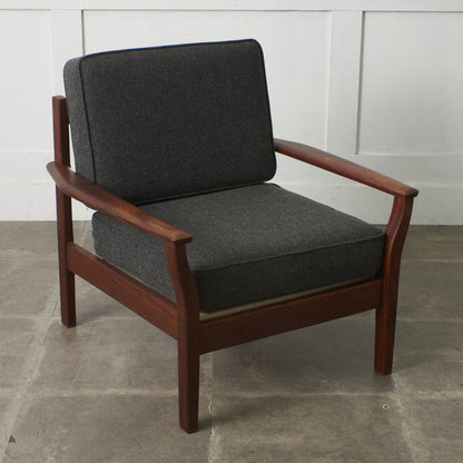 イギリスヴィンテージ アームチェア / 張替済