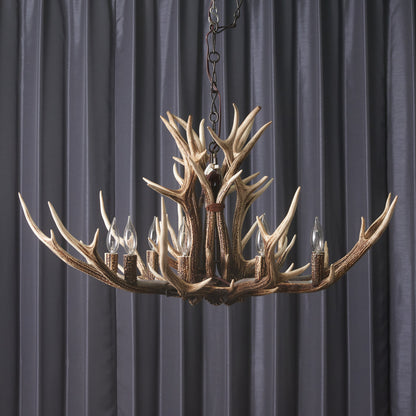 鹿角シャンデリア 9灯式