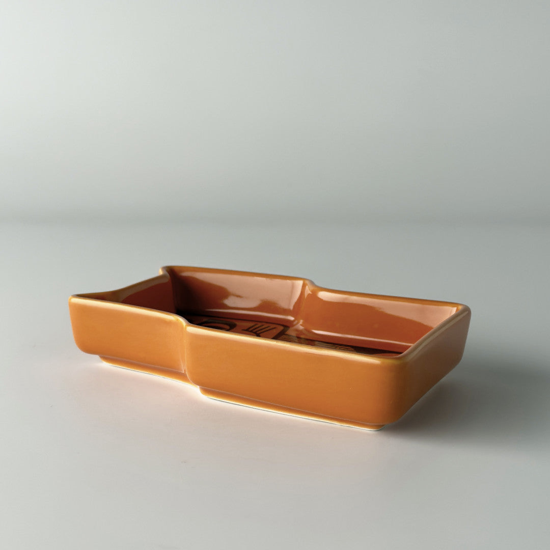Hornsea Cat Trinket Dish Orange