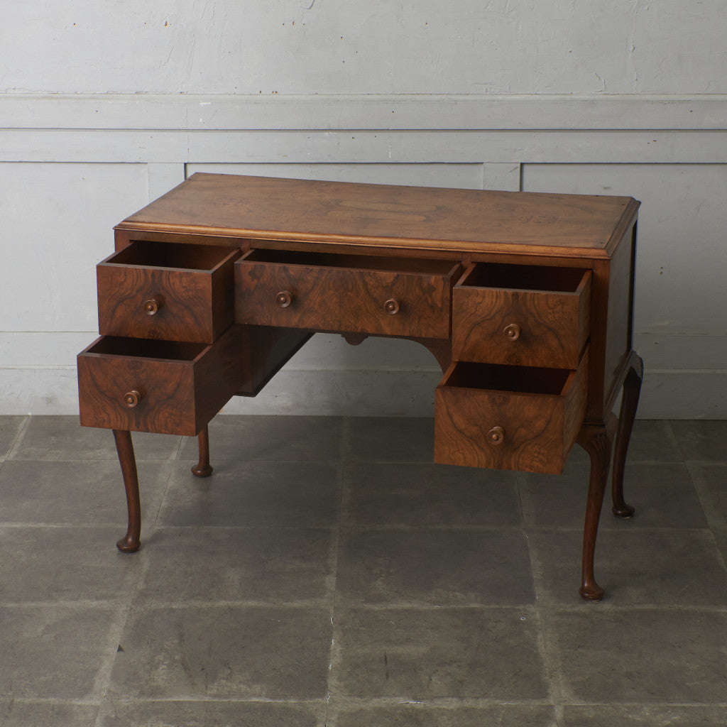 アンティーク ウォールナット材 両袖デスク