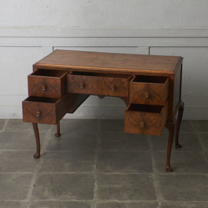 アンティーク ウォールナット材 両袖デスク