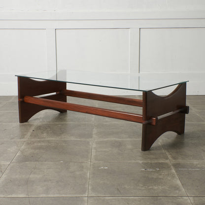 ヴィンテージ ガラストップ コーヒーテーブル